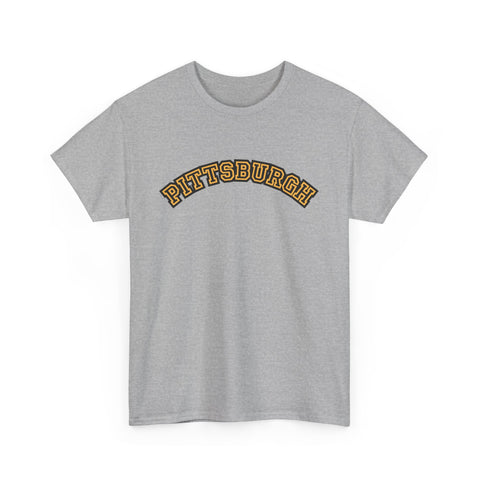 Pittsburgh Block Letters - Unisex Heavy Cotton Tee