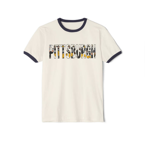 Pittsburgh Football Players - Unisex Cotton Ringer T-Shirt