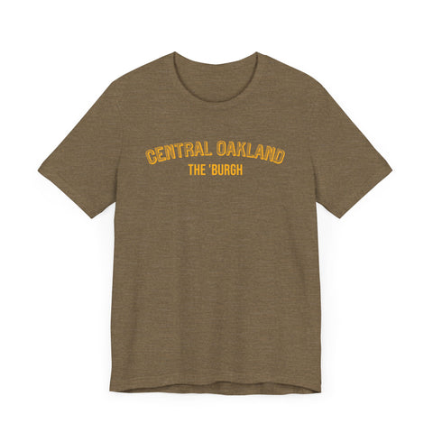 Central Oakland  - The Burgh Neighborhood Series - Unisex Jersey Short Sleeve Tee T-Shirt Printify   