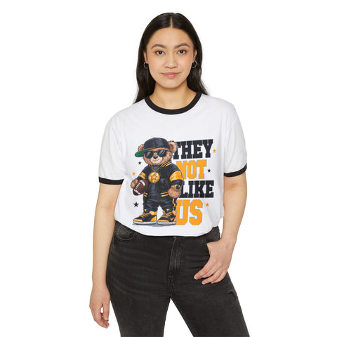 Pittsburgh They Not Like Us - Unisex Cotton Ringer T-Shirt