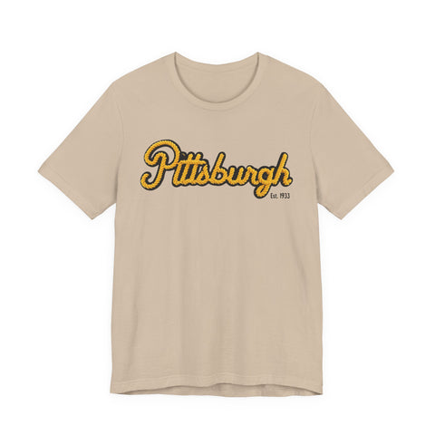Pittsburgh Faux Embroidery - Short Sleeve T-Shirt