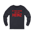 In This House We Use Heinz - Long Sleeve Tee Long-sleeve Printify S Heather Navy