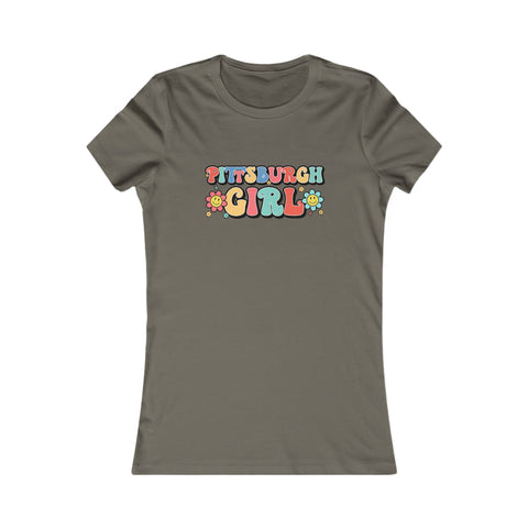 Pittsburgh Girl Retro Women's Slim Feminine Fit Tee
