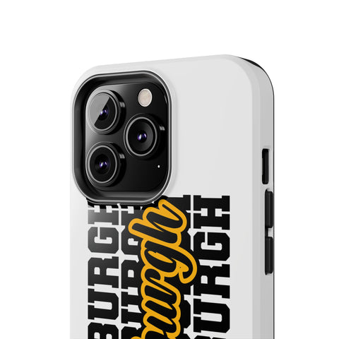 Pittsburgh Typography - iPhone Phone Case Mate Tough