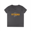 I'm a Pittsburgh Girl - Ladies' V-Neck T-Shirt V-neck Printify S Charcoal