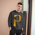 Heart of Pittsburgh - P for Pittsburgh Series - Champion Crewneck Sweatshirt Sweatshirt Printify   