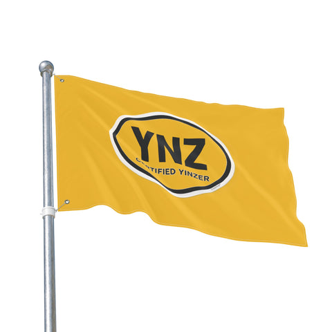 YNZ Certified Yinzer Double Sided Flag  - Double Sided Yellow Flag