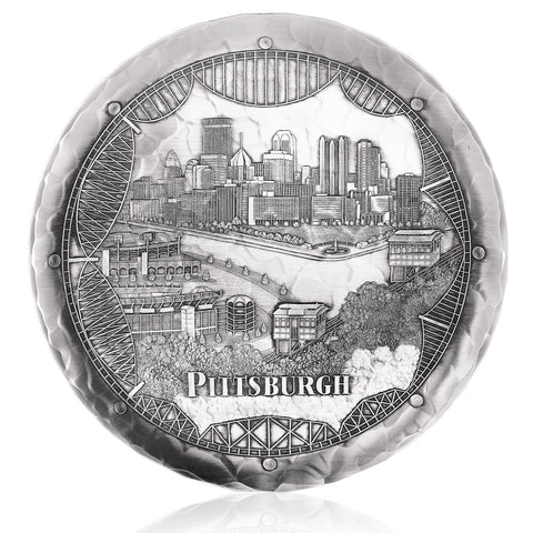 Pittsburgh Bridges Skyline Plate Serveware Wendell August Forge Default Title  