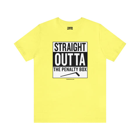 Straight Outta the Penalty Box -  Short Sleeve Tee T-Shirt Printify Yellow S 