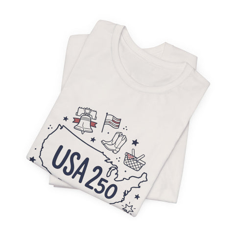 Retro USA Map Graphic Tee | 4th of July Stars & Stripes, Patriotic Vintage