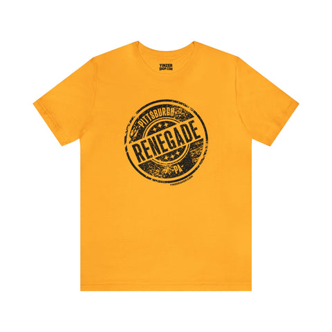 Stamp Series - RENEGADE - Short Sleeve Tee T-Shirt Printify Gold S 