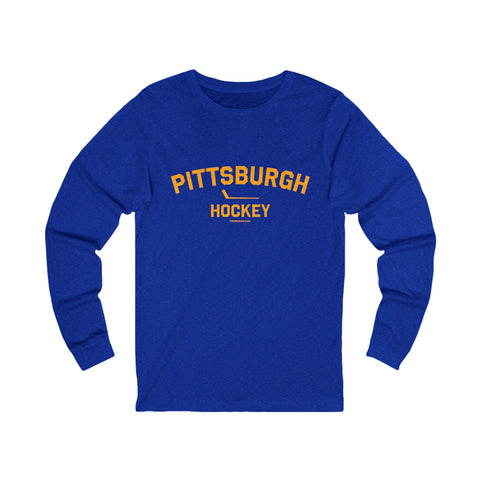 Pittsburgh Hockey - Collegiate Style - Long Sleeve Tee Long-sleeve Printify