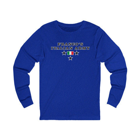 Franco's Italian Army - Unisex bella+canvas 3501 Long Sleeve Tee Long-sleeve Printify M True Royal TriBlend