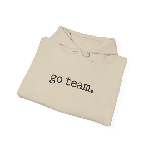 go team embroidered minimalist hoodie | simple sports slogan