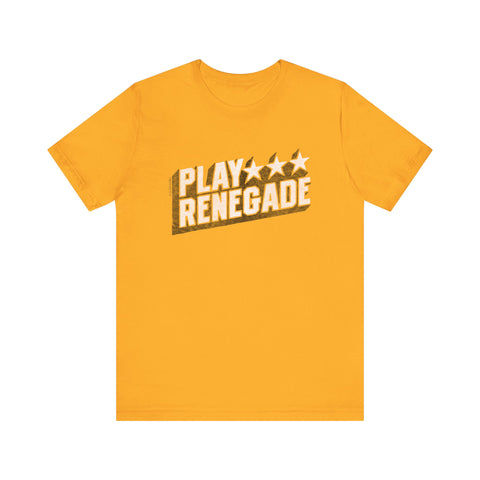 Play Renegade Pittsburgh Football - Short Sleeve Tee T-Shirt Printify Gold S 