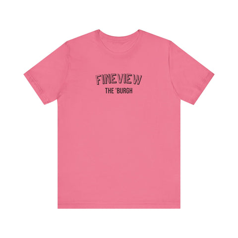 Fineview  - The Burgh Neighborhood Series - Unisex Jersey Short Sleeve Tee T-Shirt Printify Charity Pink S 