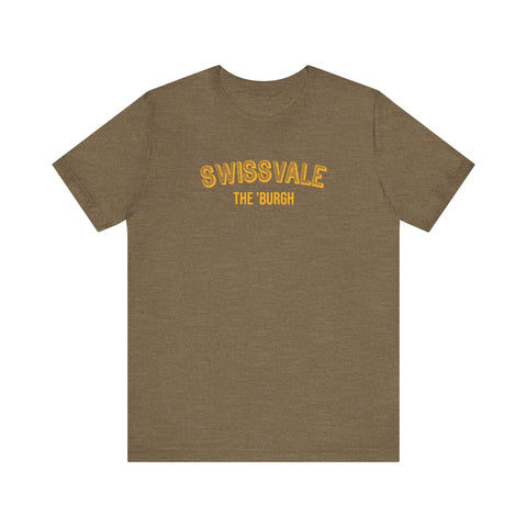 Swissvale - The Burgh Neighborhood Series - Unisex Jersey Short Sleeve Tee T-Shirt Printify Heather Olive S 