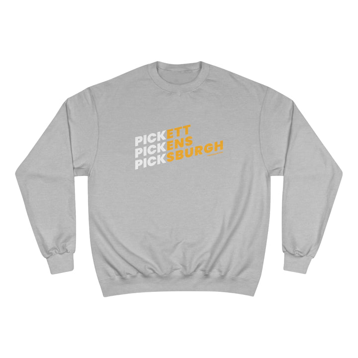 Pickett, Pickens, Picksburgh Champion Sweatshirt Sweatshirt Printify Light Steel S 