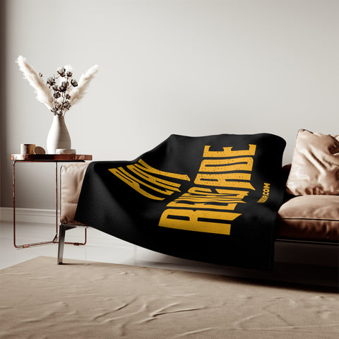 Pittsburgh Play Renegade Distressed Font Sweatshirt Black Blanket Home Decor Printify   