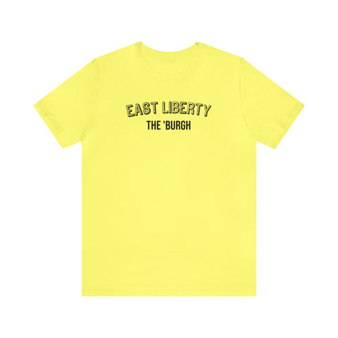 East Liberty  - The Burgh Neighborhood Series - Unisex Jersey Short Sleeve Tee T-Shirt Printify Yellow S 