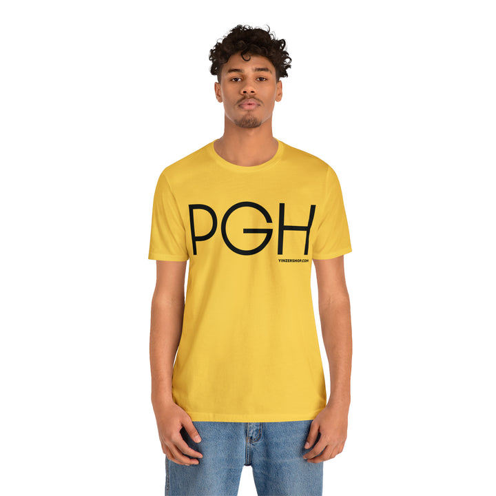Pgh Pittsburgh Big Font T-Shirt - Unisex Bella+Canvas 3001 Short Sleeve Tee T-Shirt Printify   