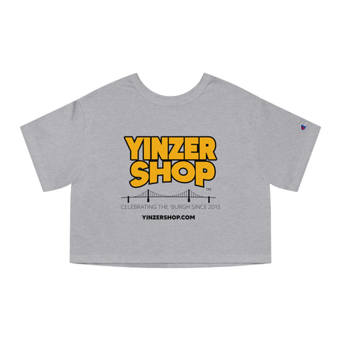 YinzerShop Serving Since 2015 - Champion Women's Heritage Cropped T-Shirt T453W T-Shirt Printify Oxford Grey XS