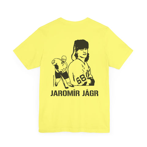 Jaromír Jágr Legend T-Shirt - GRAPHIC ON BACK - Unisex bella+canvas 3001 Short Sleeve Tee T-Shirt Printify   