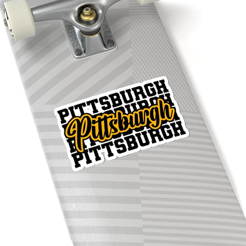 Pittsburgh Typography -  Kiss-Cut Stickers