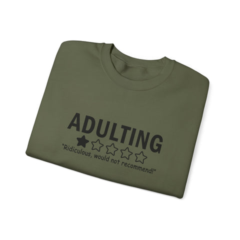 Adulting (Pittsburgh Sarcasm Series) - Gildan Heavy Blend™ Crewneck Sweatshirt