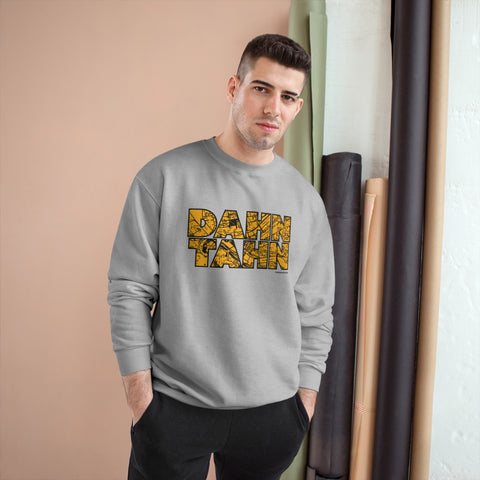Dahntahn Map - Champion Crewneck Sweatshirt Sweatshirt Printify   