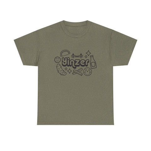 Yinzer Icon Doodles - Unisex Heavy Cotton Tee