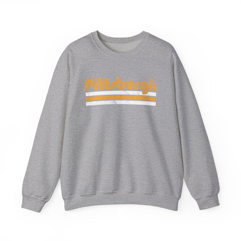 Vintage Pittsburgh Stripes - Heavy Blend™ Crewneck Sweatshirt