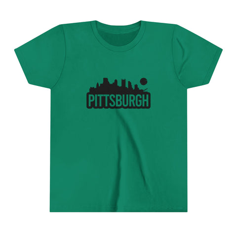 Pittsburgh Blot Graphic Image - Youth Short Sleeve Tee Kids clothes Printify Kelly S