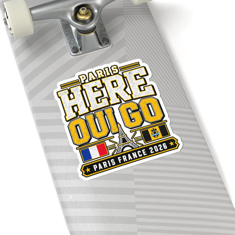 Here Oui Go Paris Sticker — Paris France 2026 Travel Decal