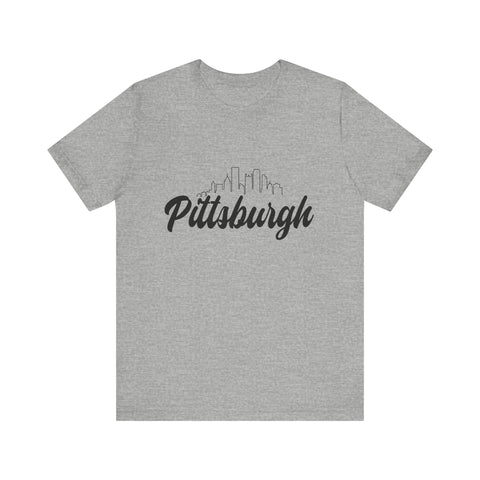 Pittsburgh Skyline T-Shirt  - Unisex bella+canvas 3001 Jersey Short Sleeve Tee