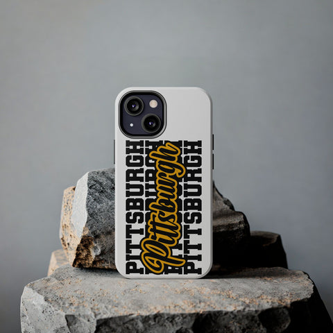 Pittsburgh Typography - iPhone Phone Case Mate Tough