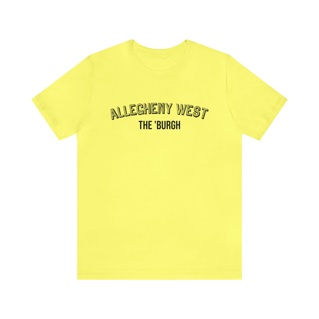 Allegheny West - The Burgh Neighborhood Series - Unisex Jersey Short Sleeve Tee T-Shirt Printify Yellow S 