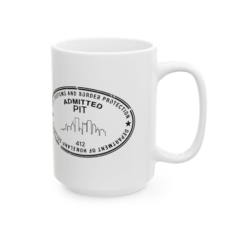 Pittsburgh Border Stamp -  Coffee Mugs (11oz, 15oz)