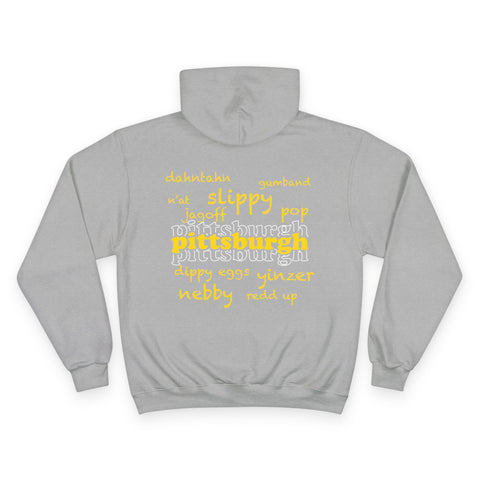 Pittsburgh Yinzerisms - Design on the Back - Hoodie