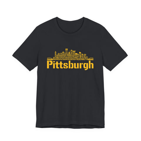 Pittsburgh Football Team Names - Unisex Jersey Short Sleeve Tee
