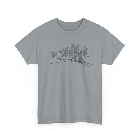 Pittsburgh Skyline - Unisex Heavy Cotton Tee