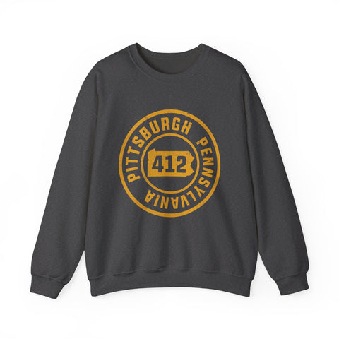 412 Pittsburgh Stamp - Heavy Blend™ Crewneck Sweatshirt