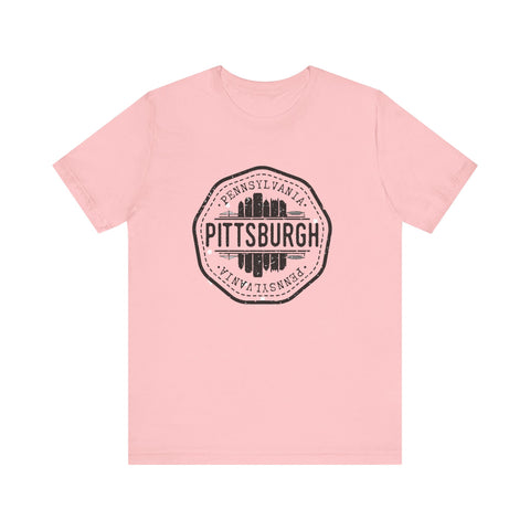Pittsburgh City Stamp - Short Sleeve T-Shirt