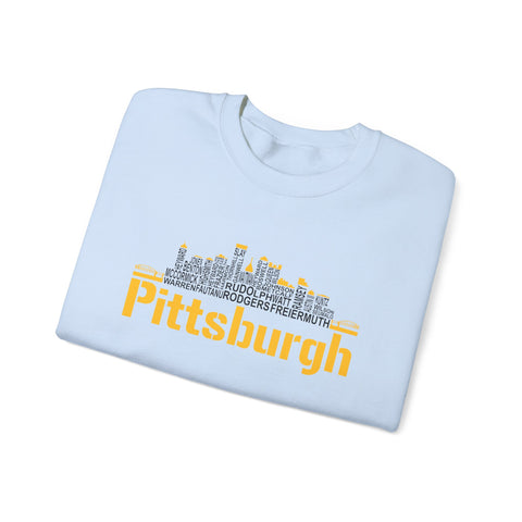 Pittsburgh Football Team Names - Heavy Blend™ Crewneck Sweatshirt