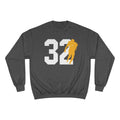 Legends Series - 32 - Champion Crewneck Sweatshirt Sweatshirt Printify Charcoal Heather S 