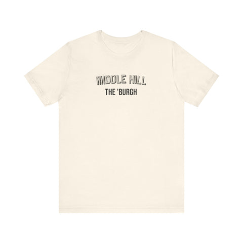 Middle Hill - The Burgh Neighborhood Series - Unisex Jersey Short Sleeve Tee T-Shirt Printify Natural S 