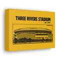 Three Rivers Stadium - 1970 - Retro Schematic - Canvas Gallery Wrap Wall Art Canvas Printify 7" x 5" 1.25"