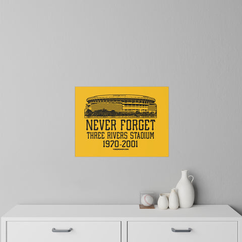 Pittsburgh Never Forget Three River Stadium - Wall Decal Wall Decal Printify 24″ x 18″  