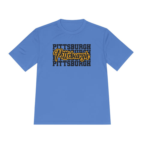 Pittsburgh Typography - Sport-Tek Unisex Moisture Wicking Tee