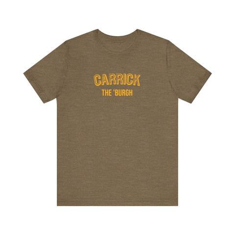 Carrick  - The Burgh Neighborhood Series - Unisex Jersey Short Sleeve Tee T-Shirt Printify Heather Olive S 